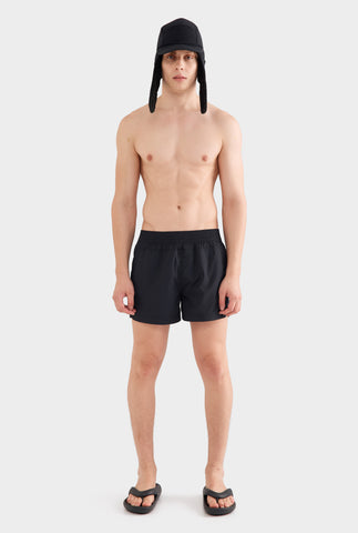 Panelled Pocket Swim Short - Black