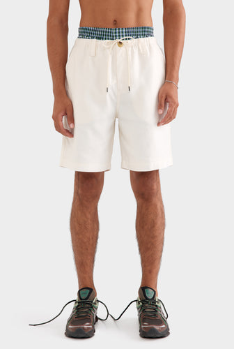 Relaxed Tencel Short - Off White