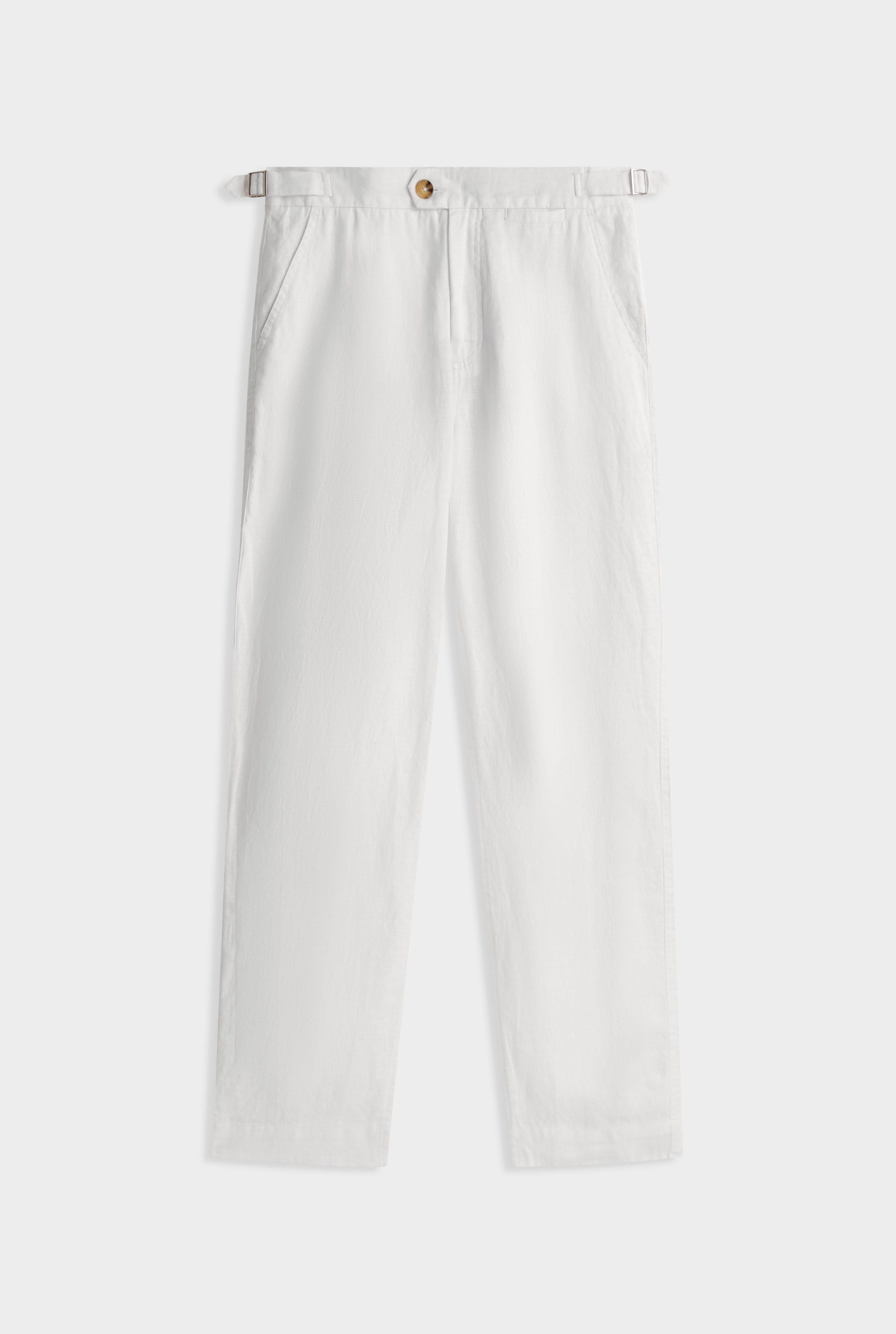 Side Tab Trouser -  White