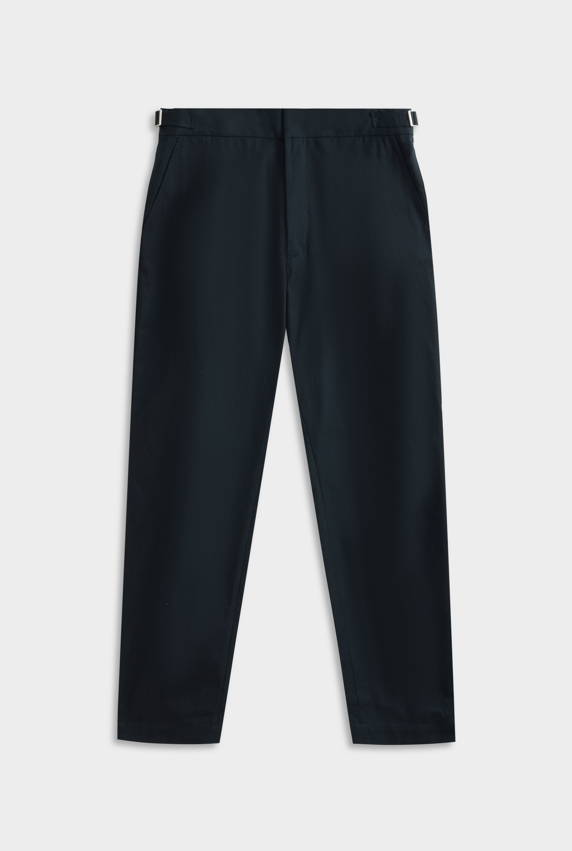 Classic Cotton Side Tab Trouser - Navy