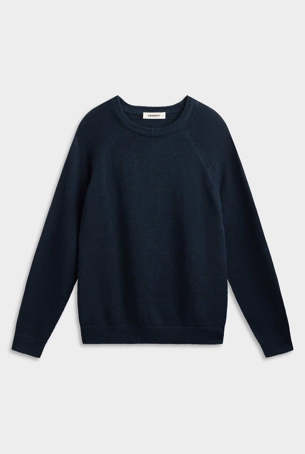 Linen Raglan Sweater - Navy