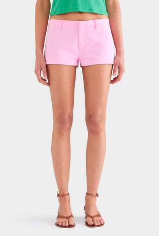 Low Rise Cotton Stretch Short - Pink