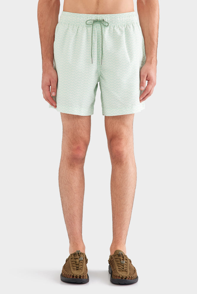 Printed Swim Short - Blue/Red BAM