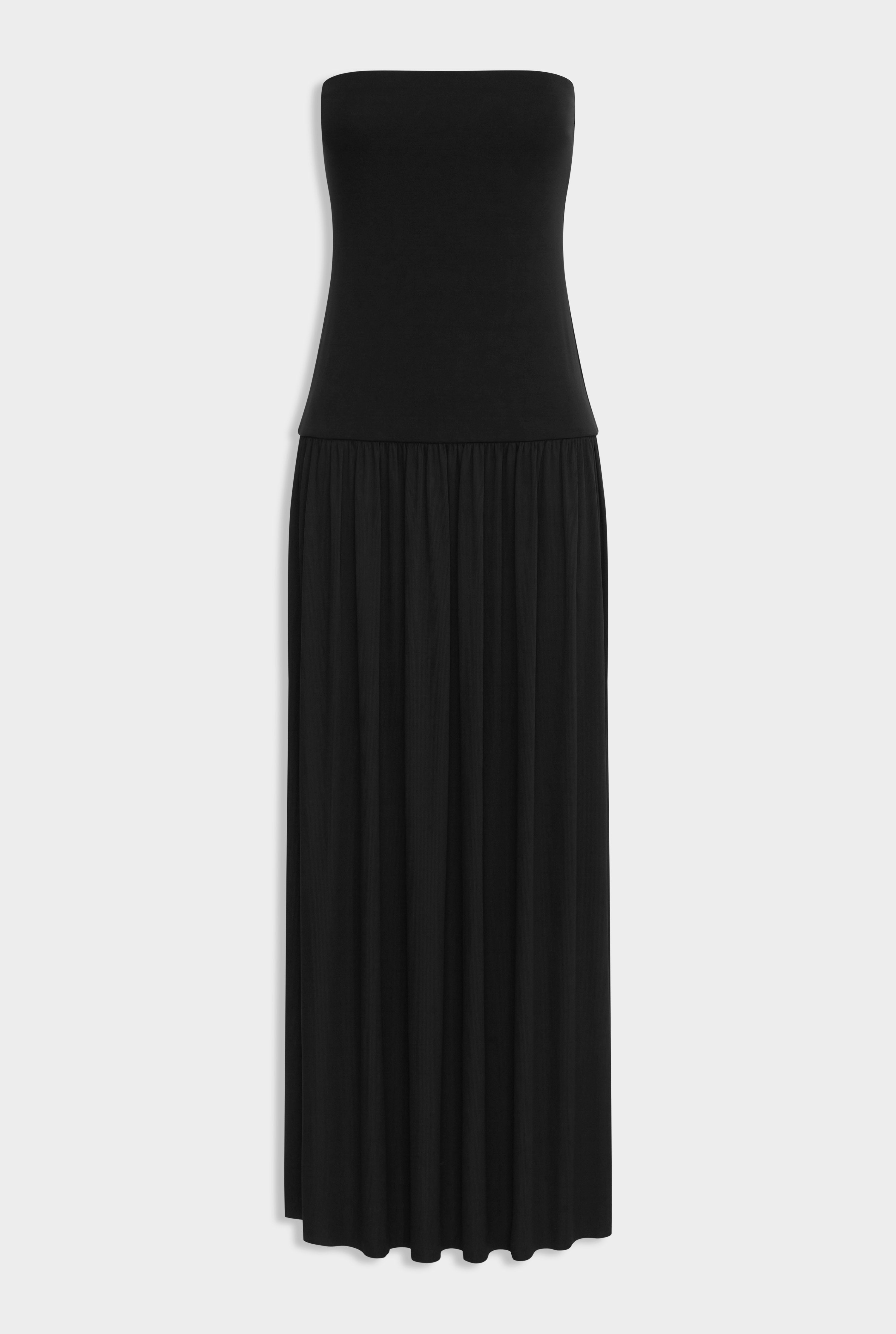 Strapless Jersey Dress - Black