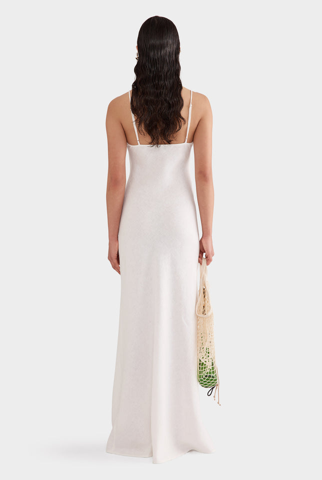 Linen Slip Dress - Off White