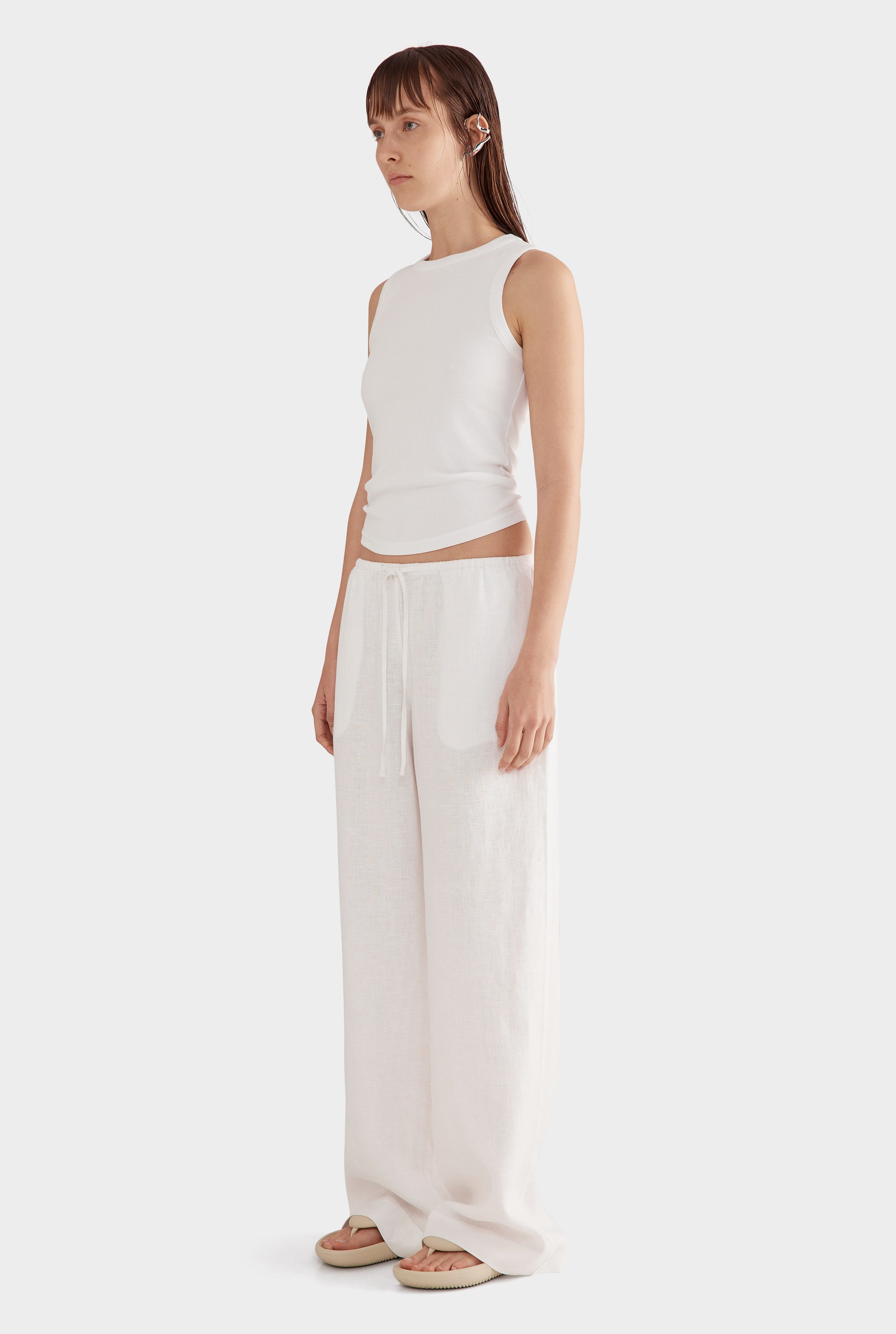 Wide Leg Pant - White