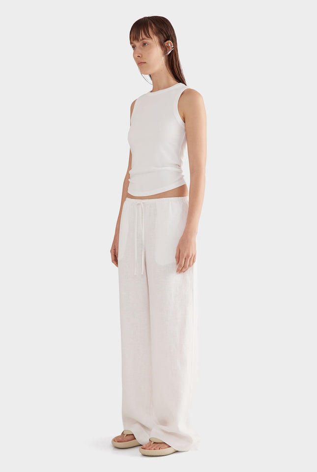 Wide Leg Pant - White