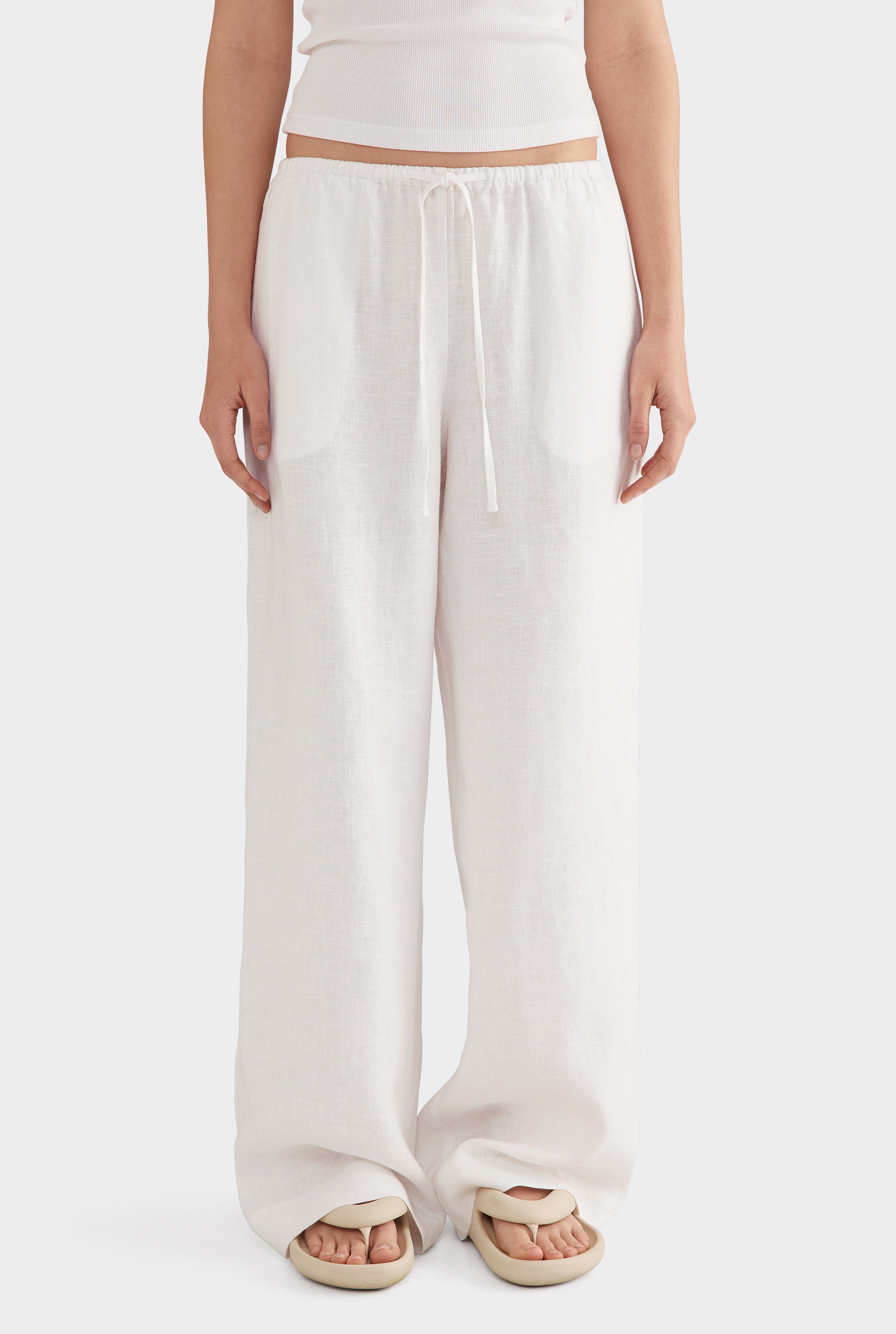 Wide Leg Pant - White