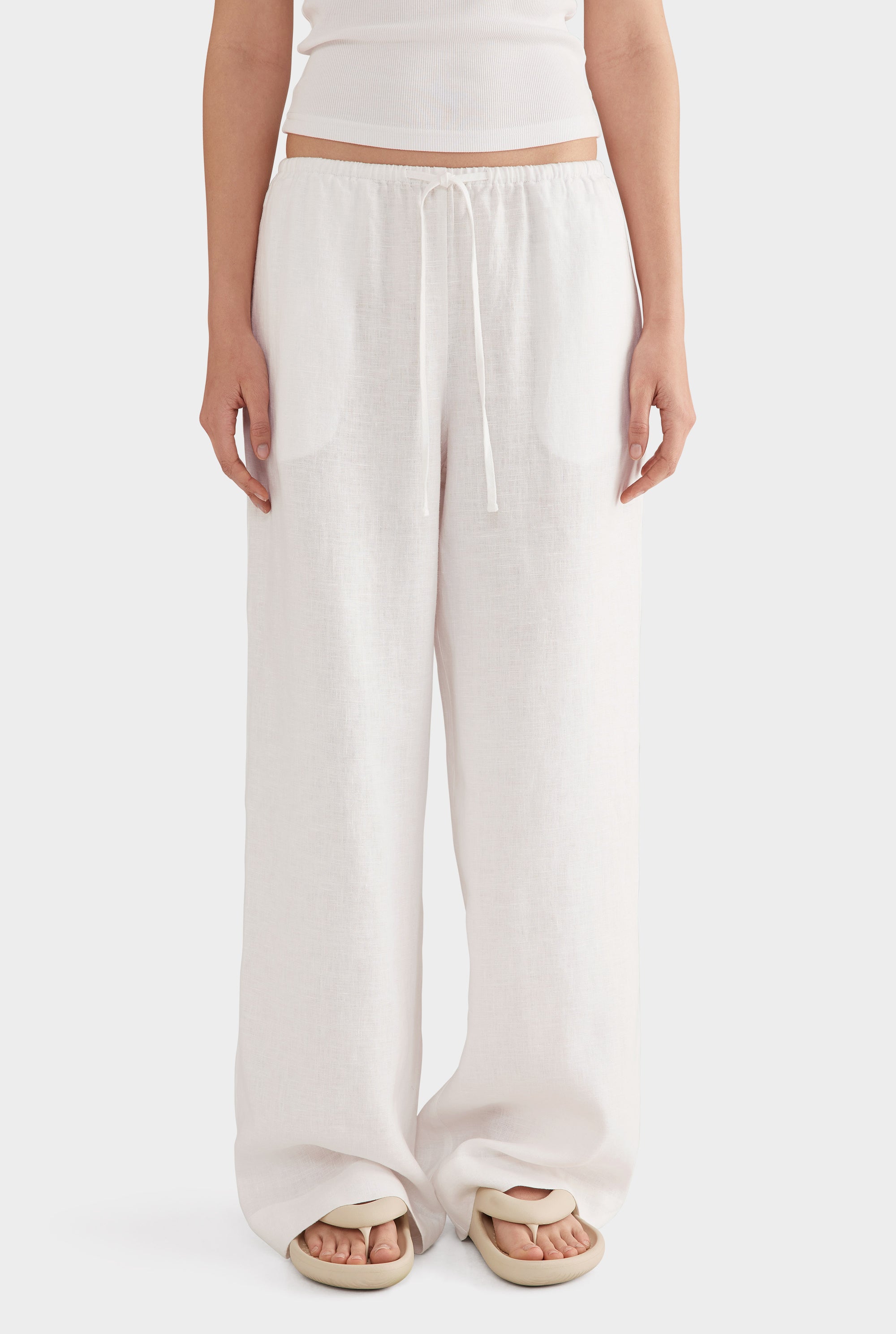 Wide Leg Pant - White