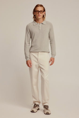 Cotton Twill Trouser - Off White