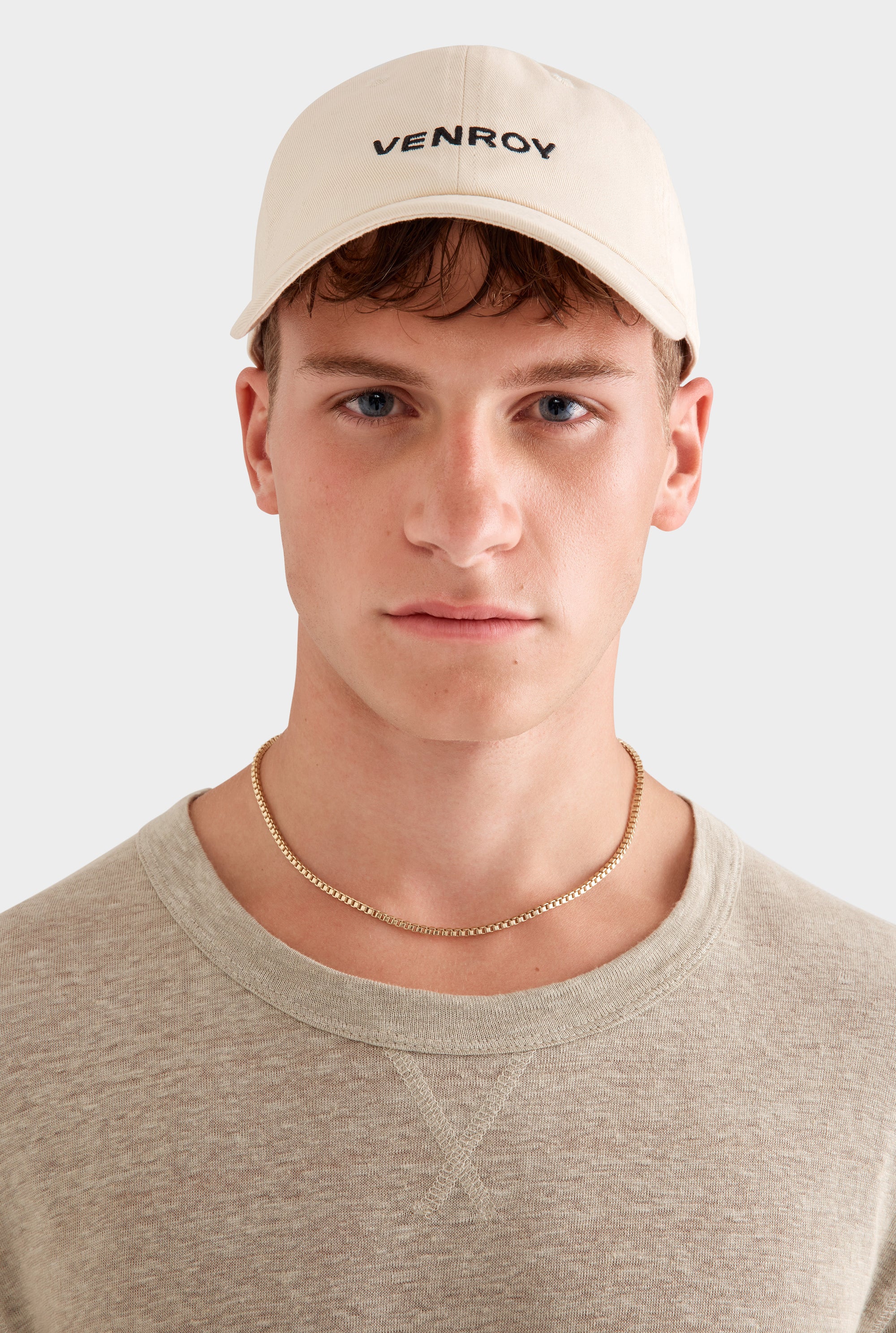 Venroy Cotton Logo Cap - Sand