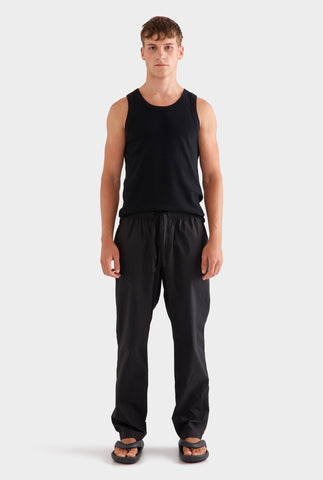 Relaxed Poplin Pant - Black