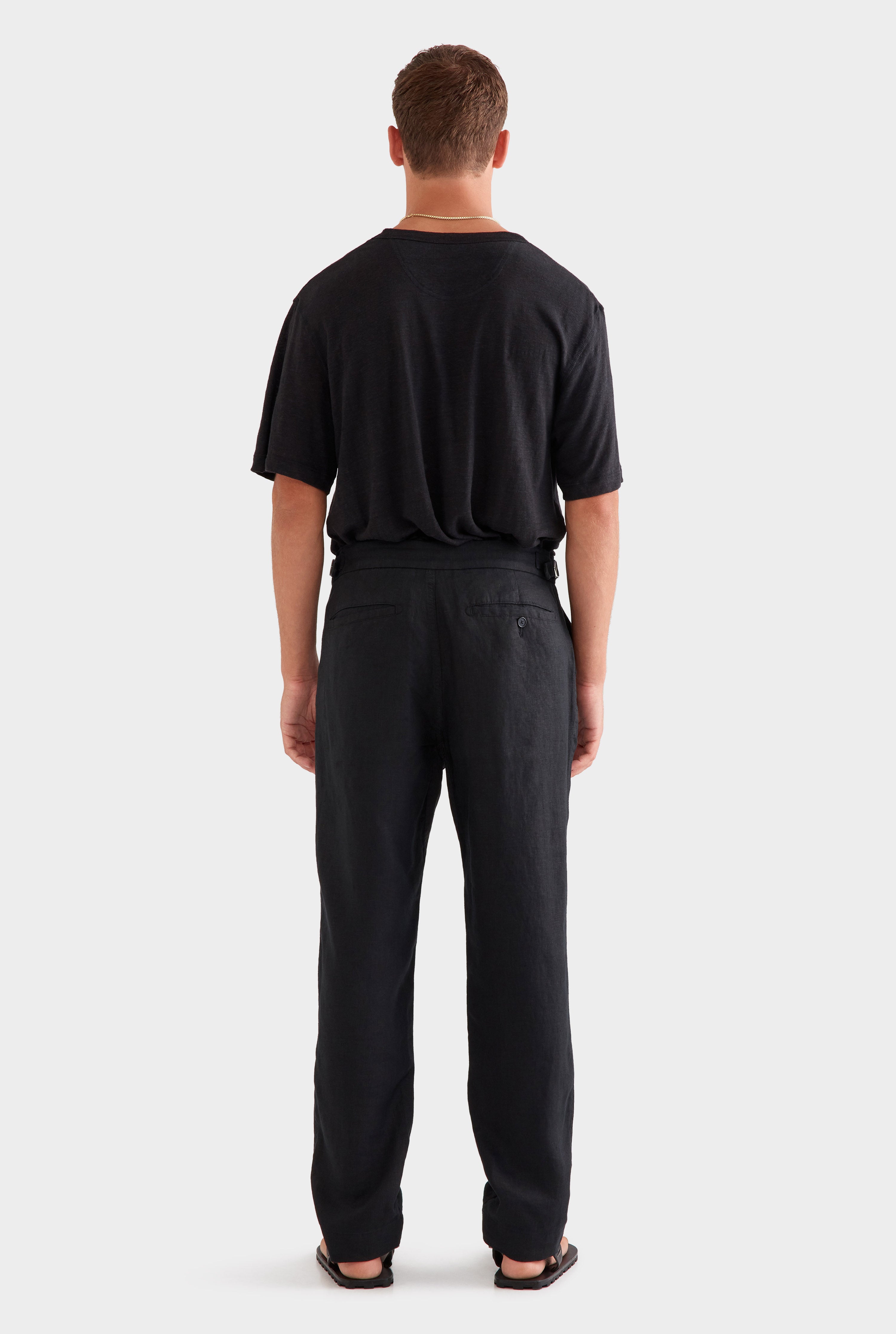 Side Tab Trouser -  Black