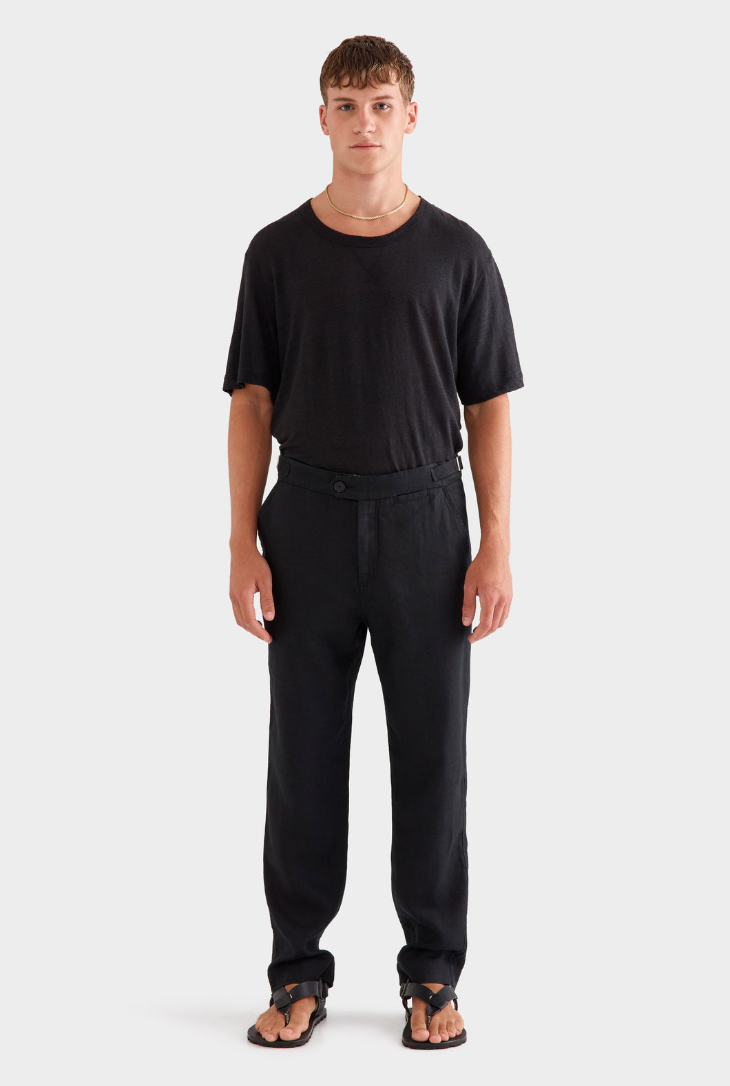 Side Tab Trouser -  Black