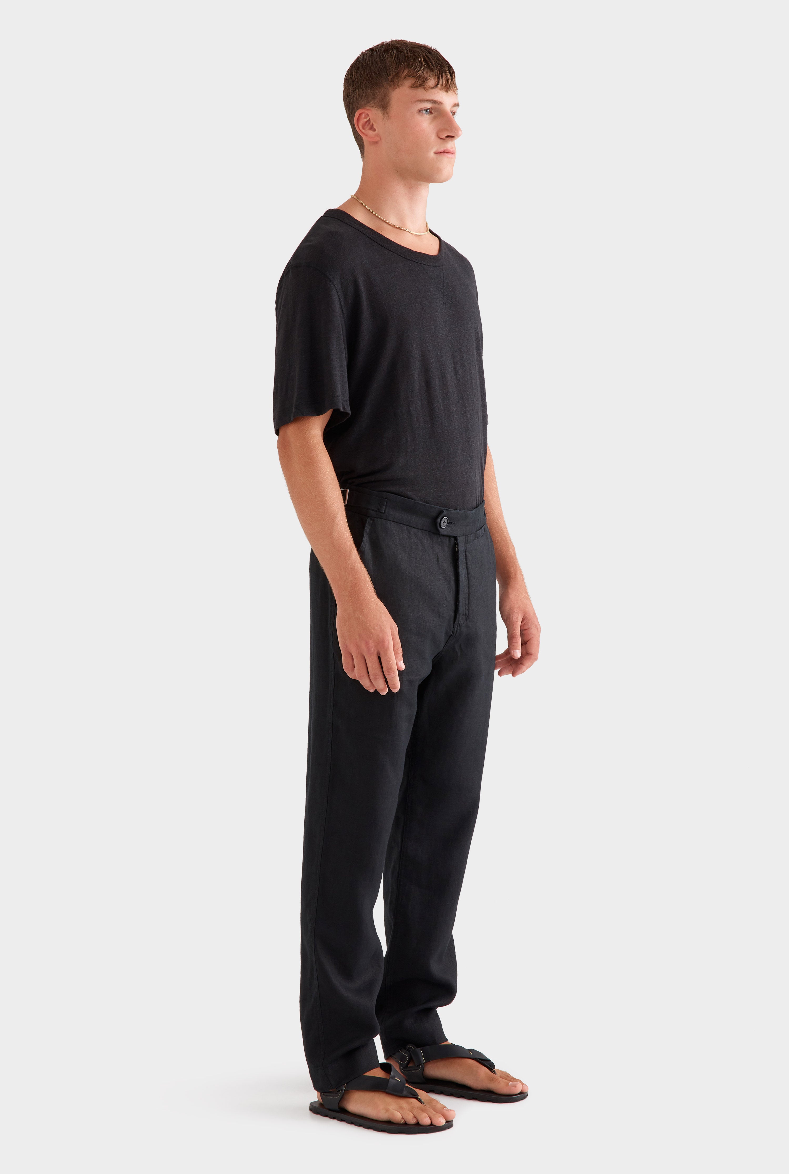 Side Tab Trouser -  Black