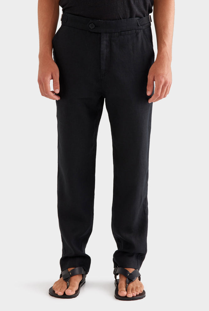 Side Tab Trouser -  Black