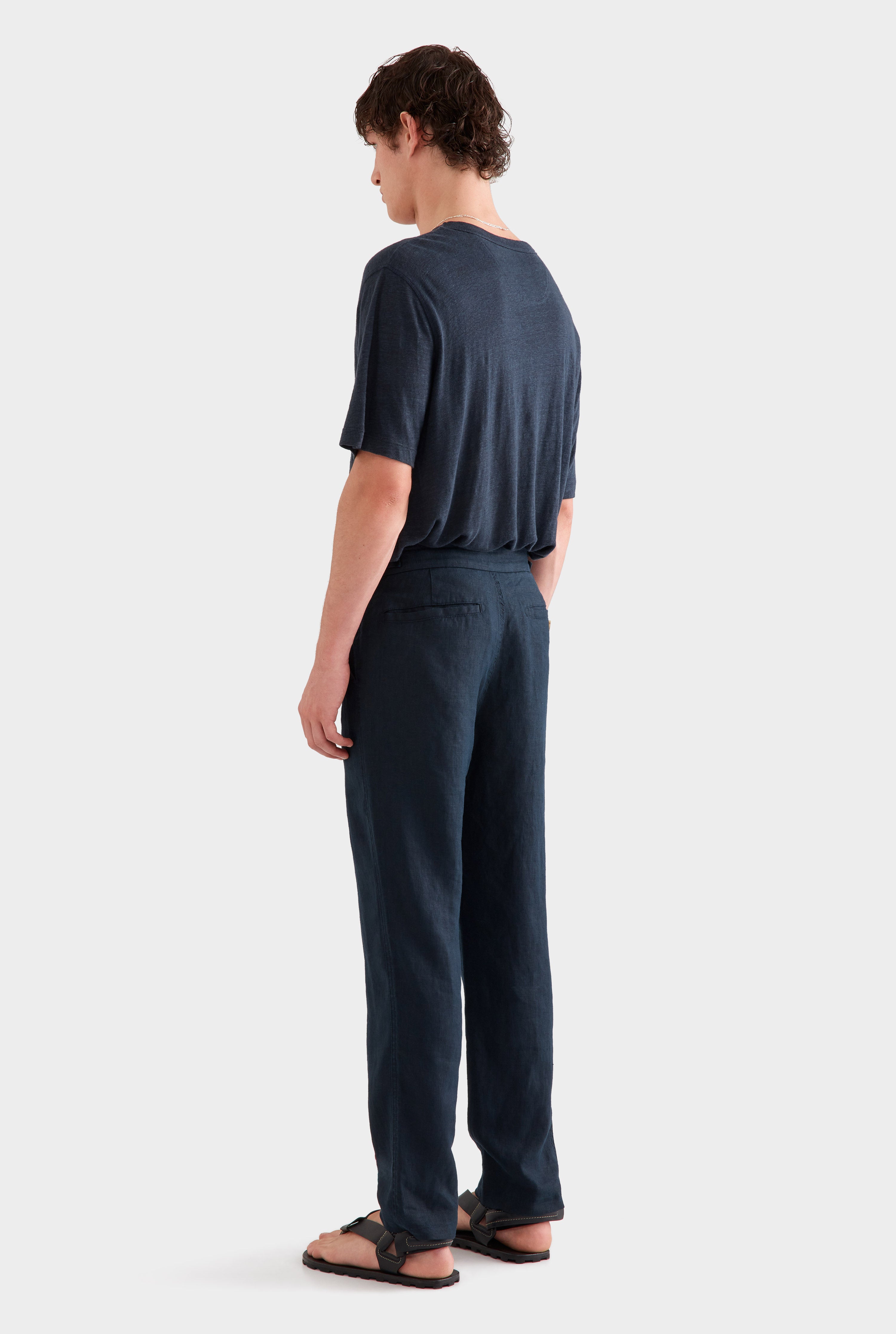 Side Tab Trouser -  Navy