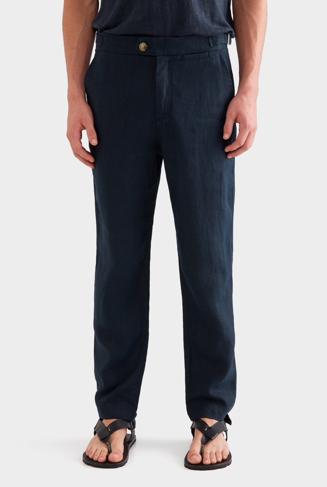 Side Tab Trouser -  Navy