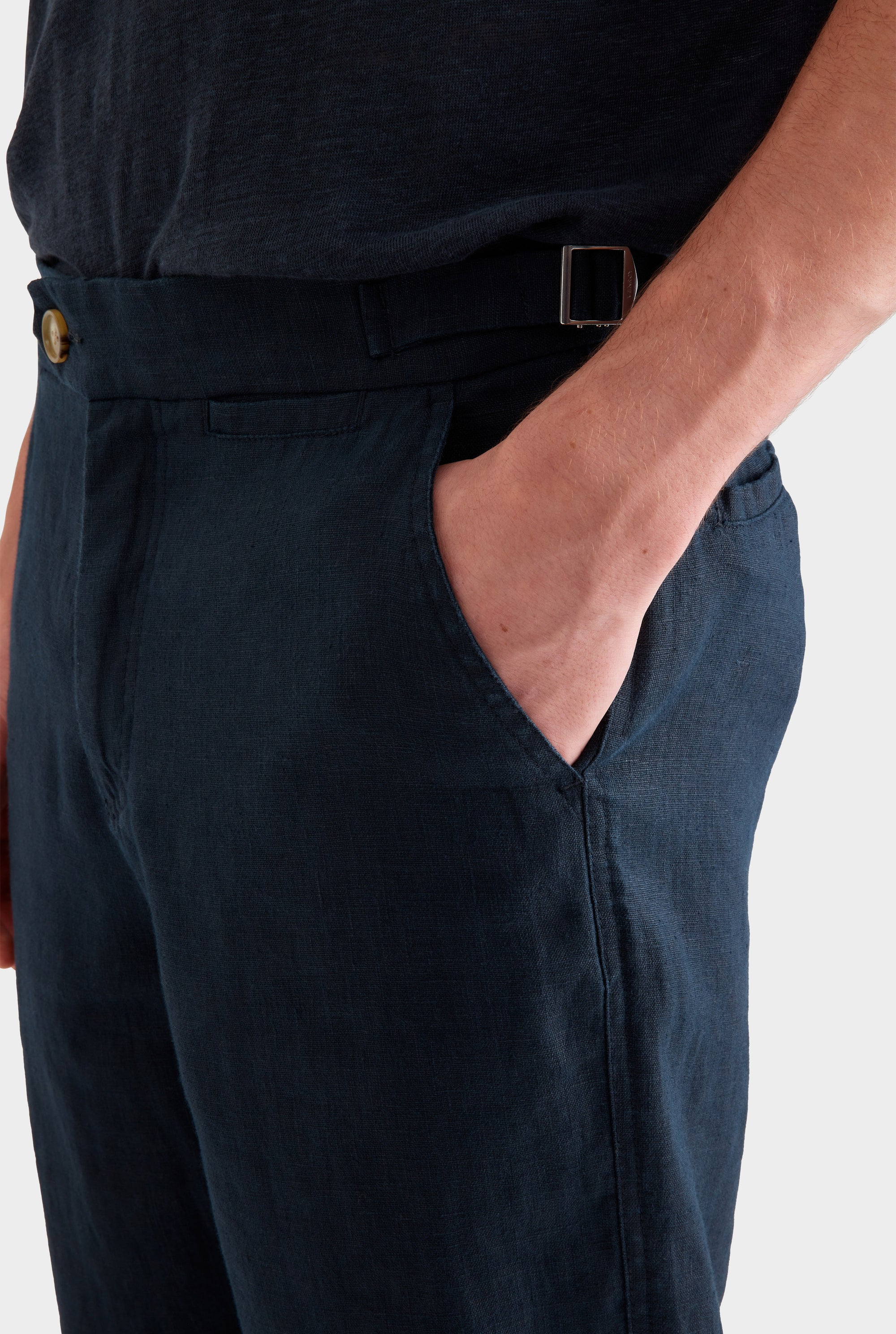 Side Tab Trouser -  Navy