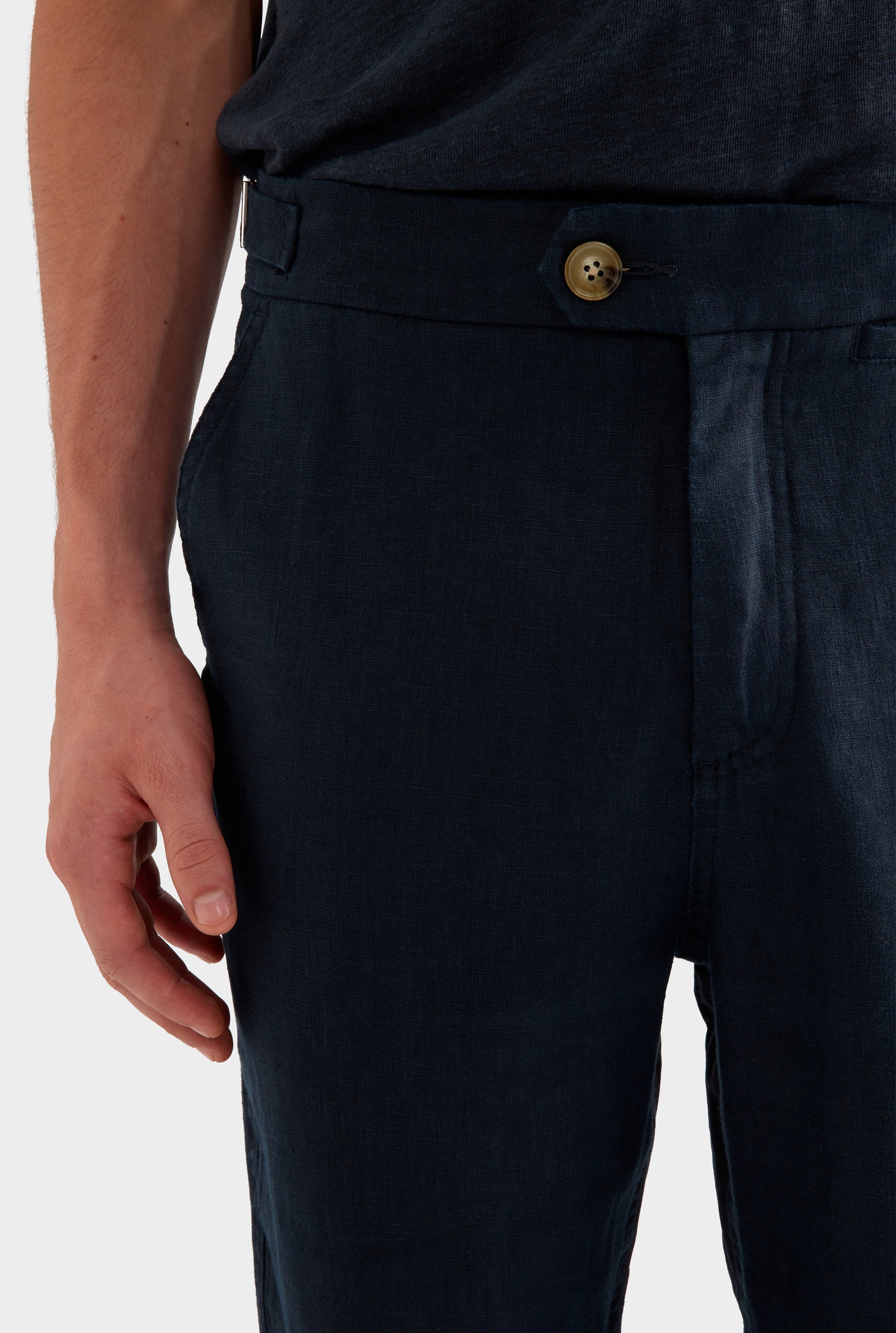 Side Tab Trouser -  Navy