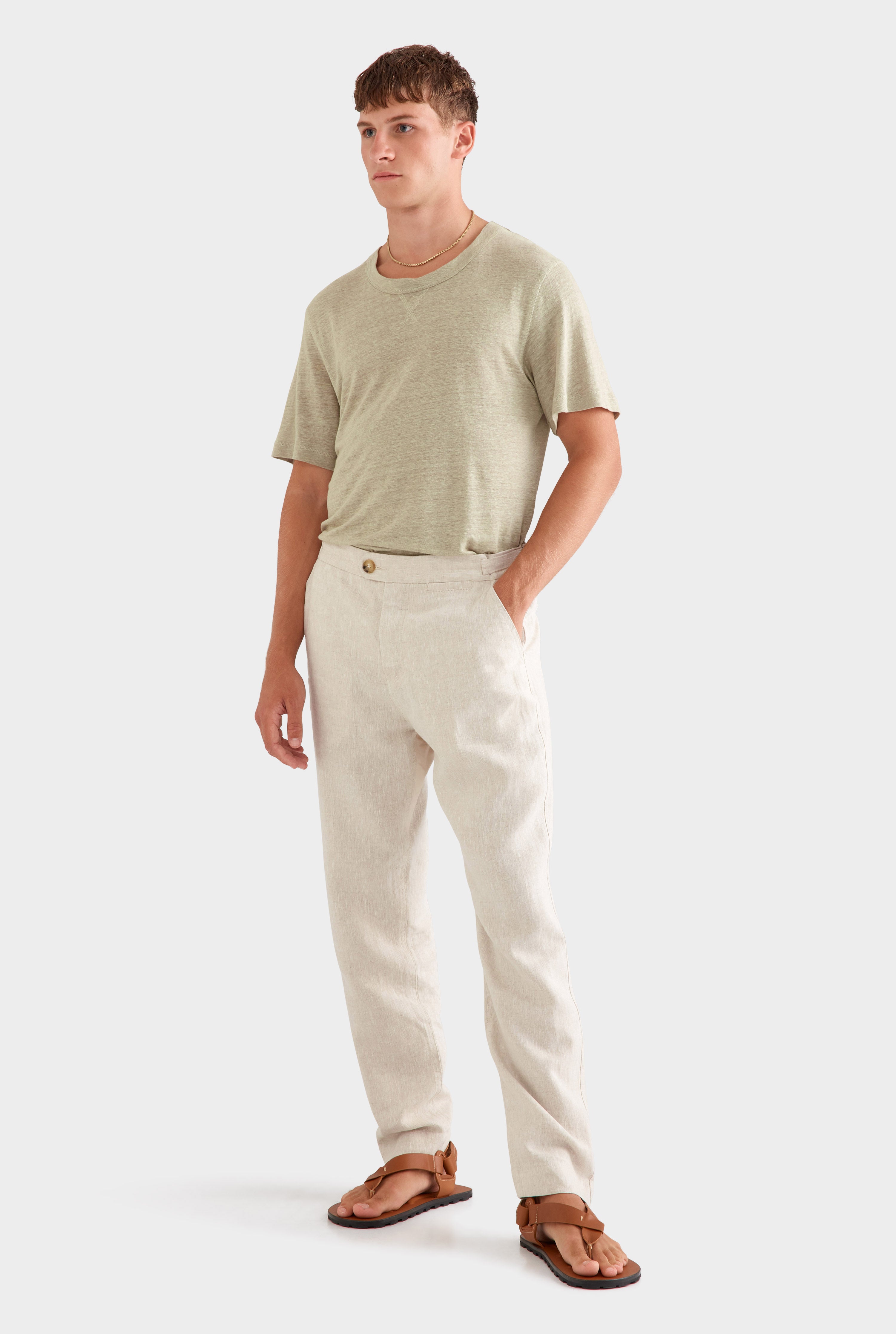 Side Tab Trouser -  Sand