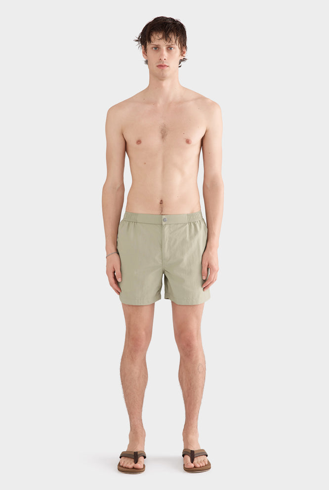 Solid Snaplock Swim Short - Black