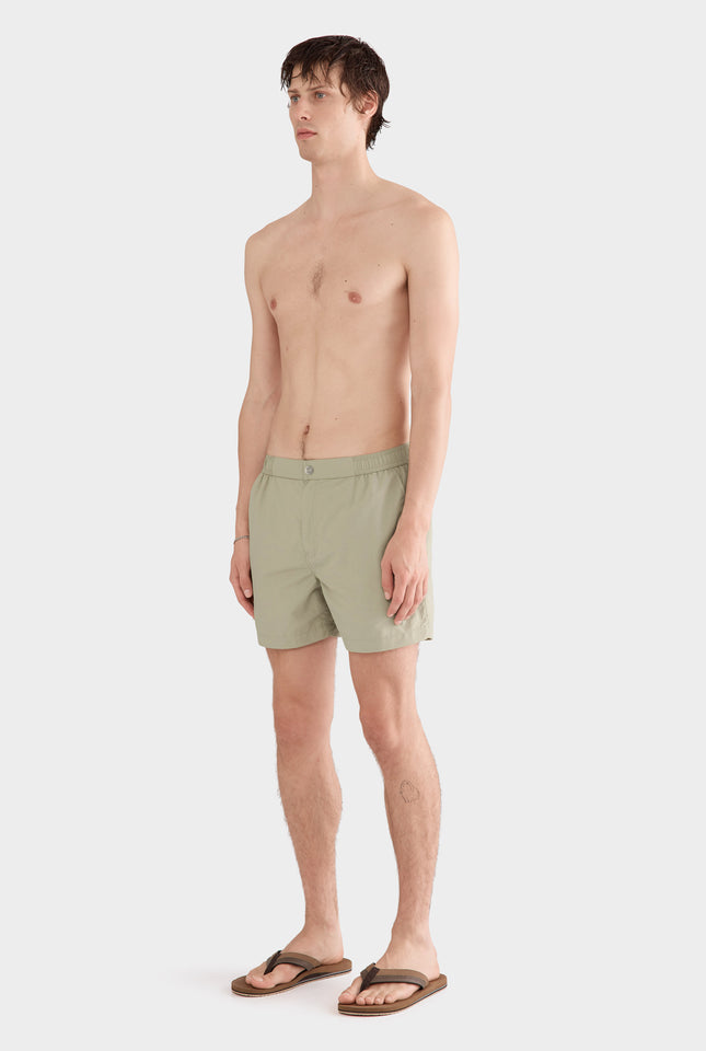 Solid Snaplock Swim Short - Sage