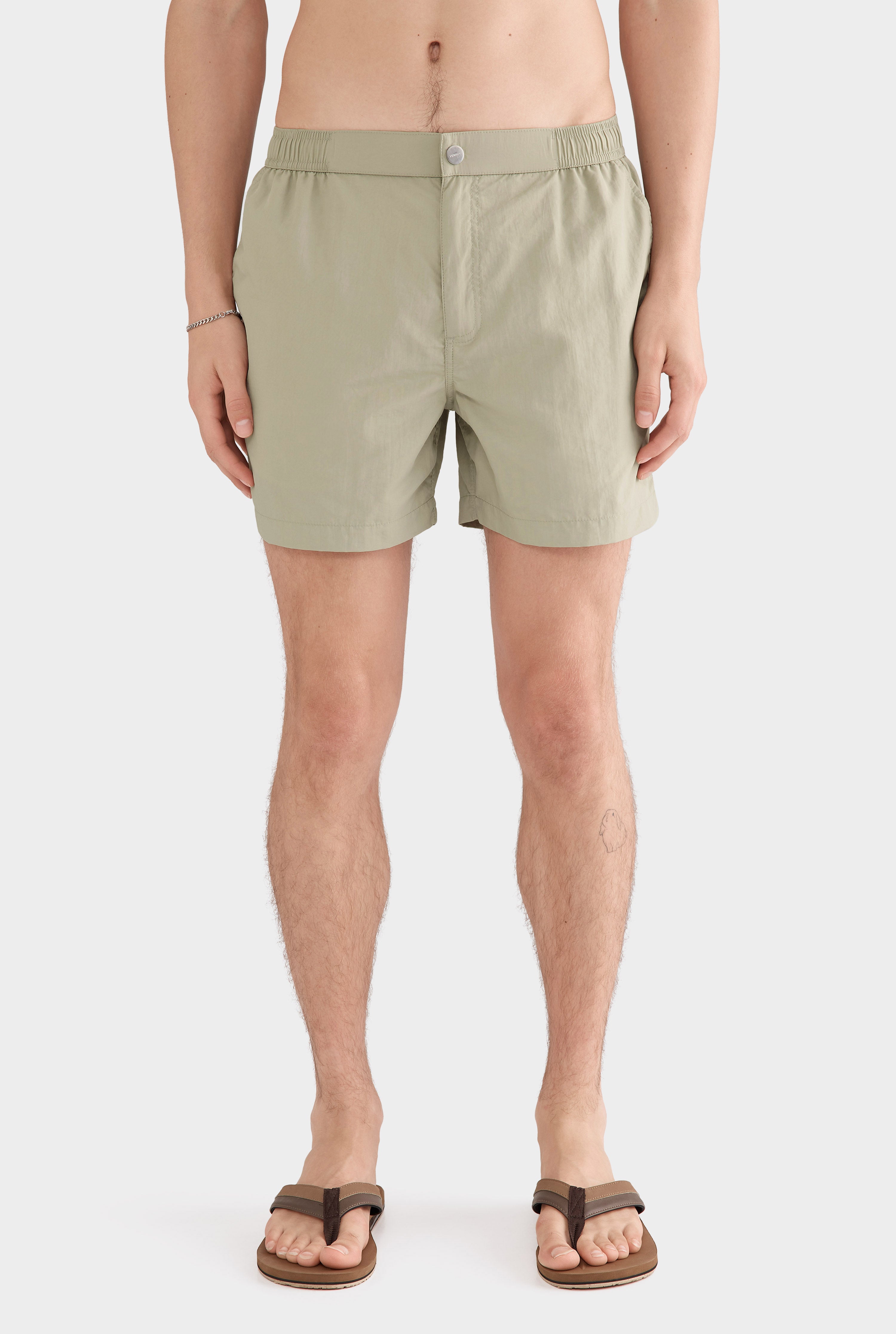 Solid Snaplock Swim Short - Sage