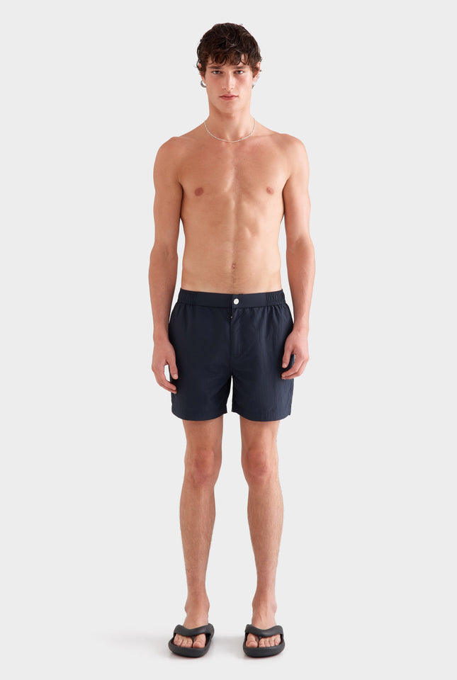 Solid Snaplock Swim Short - Navy