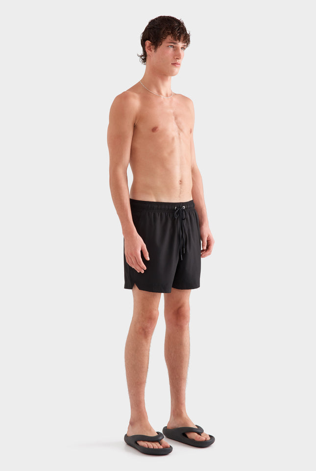 Solid Stretch Swim Short - Black