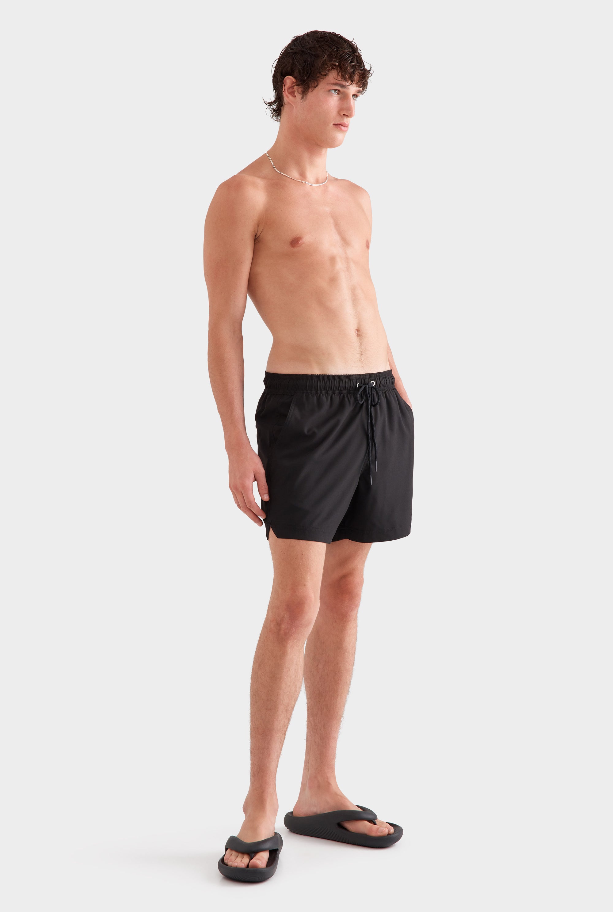 Solid Stretch Swim Short - Black