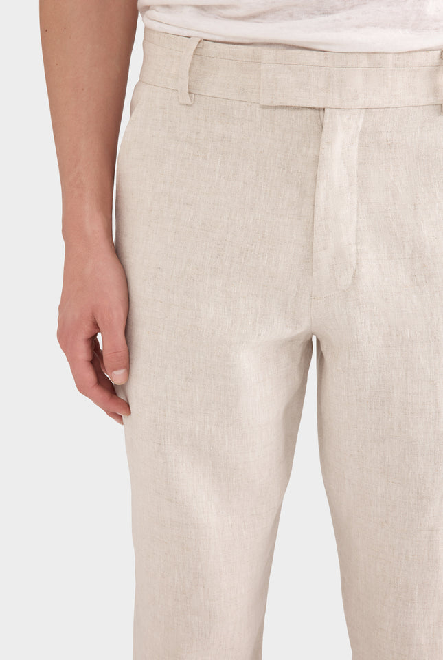 Tailored Linen Trouser - Sand