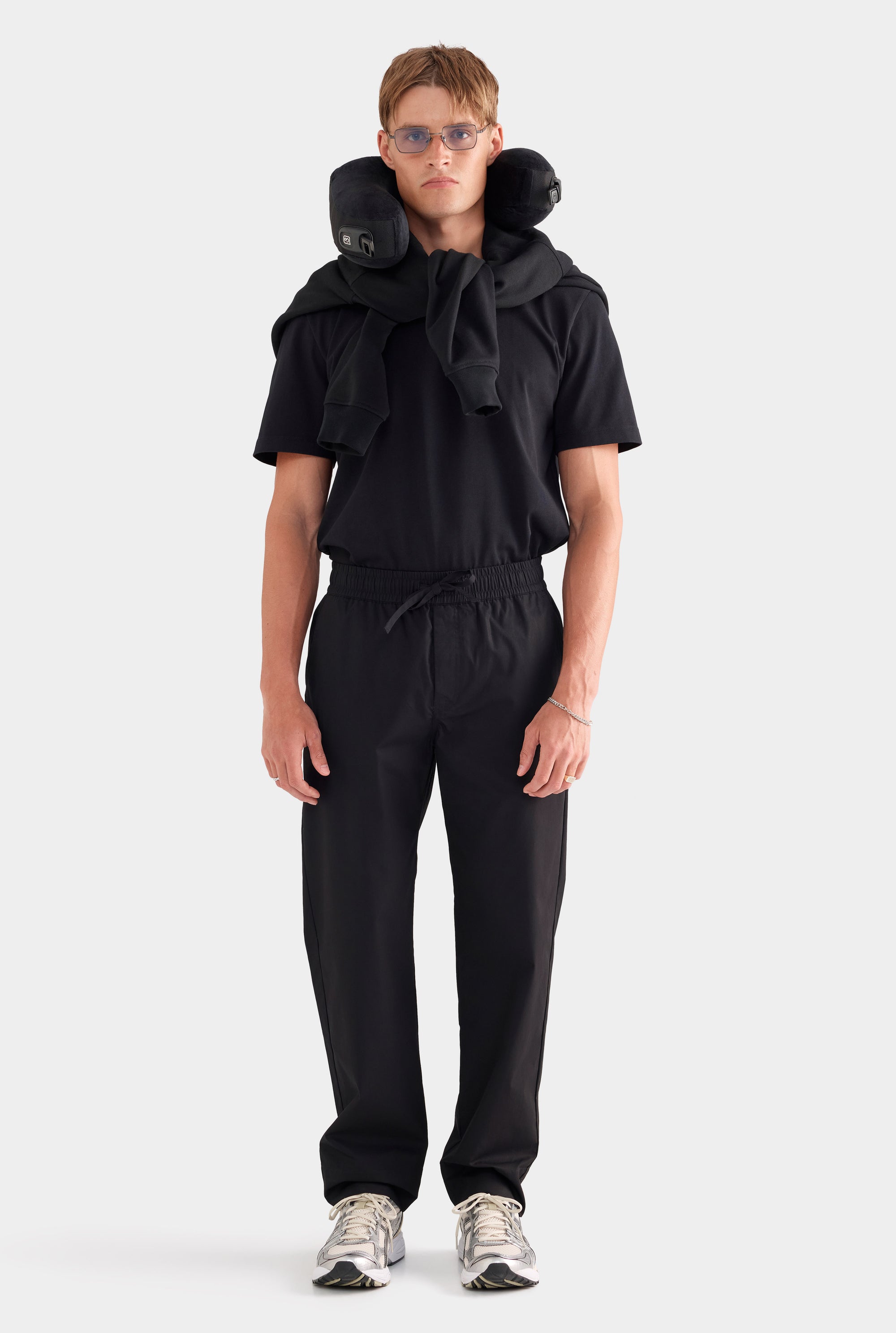 Cotton Poplin Trouser - Black