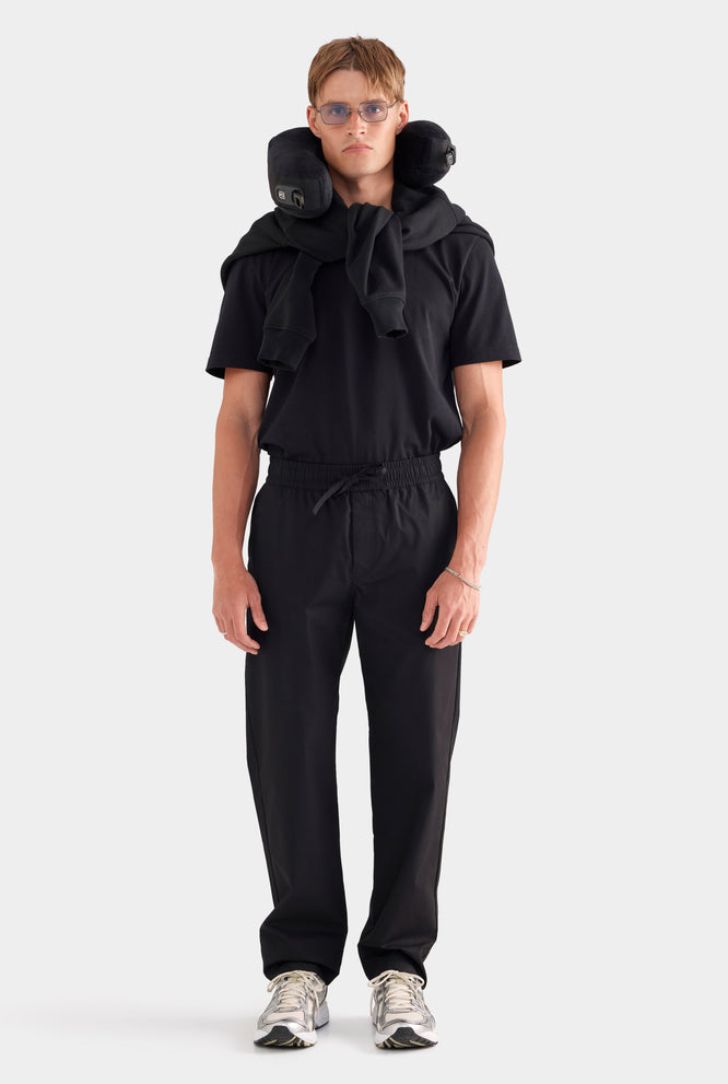 Cotton Poplin Trouser - Black