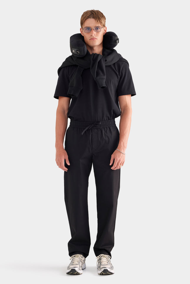 Cotton Poplin Trouser - Black