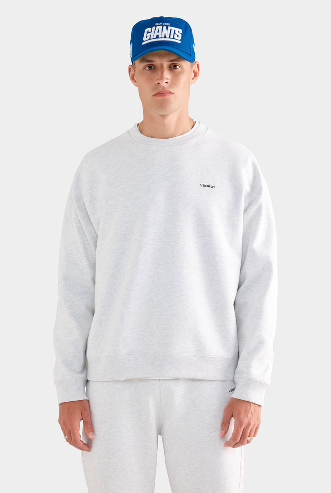 Fleece Track Crewneck - Cream