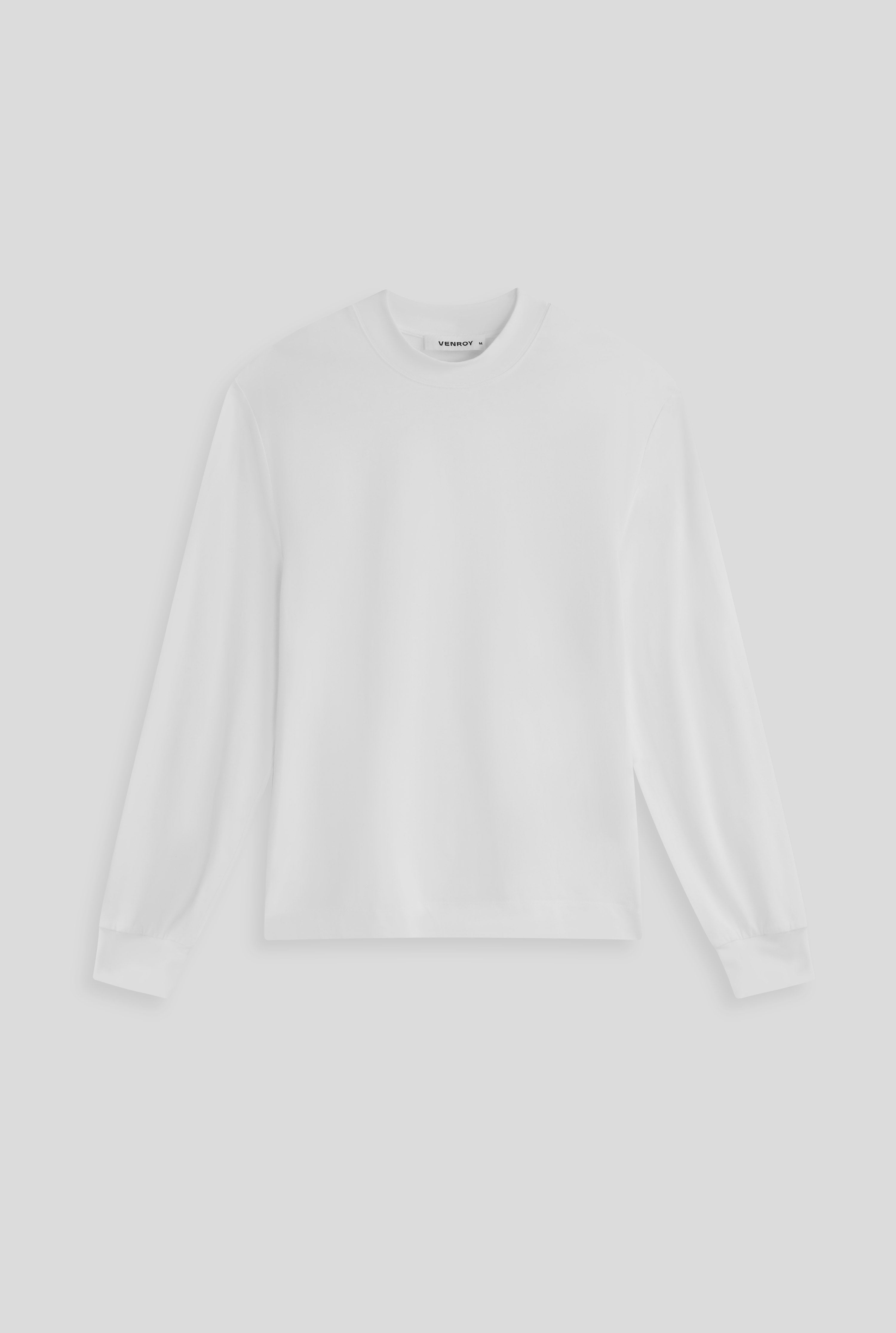 Long Sleeve High Neck T-Shirt - Off White