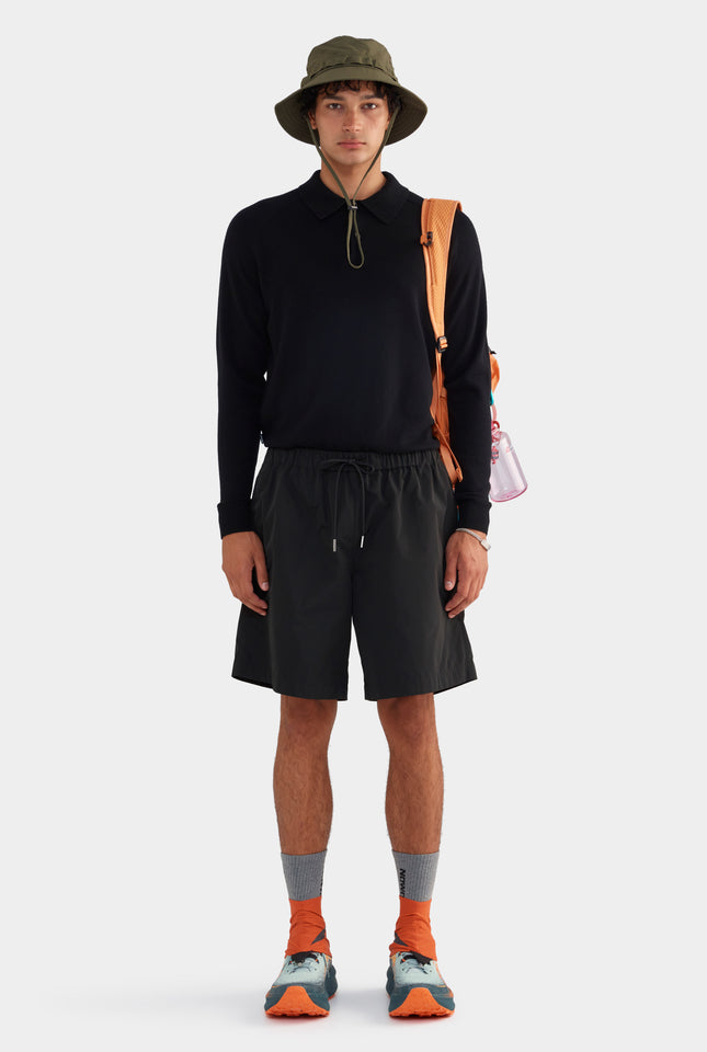 Nylon Bermuda Shorts - Black