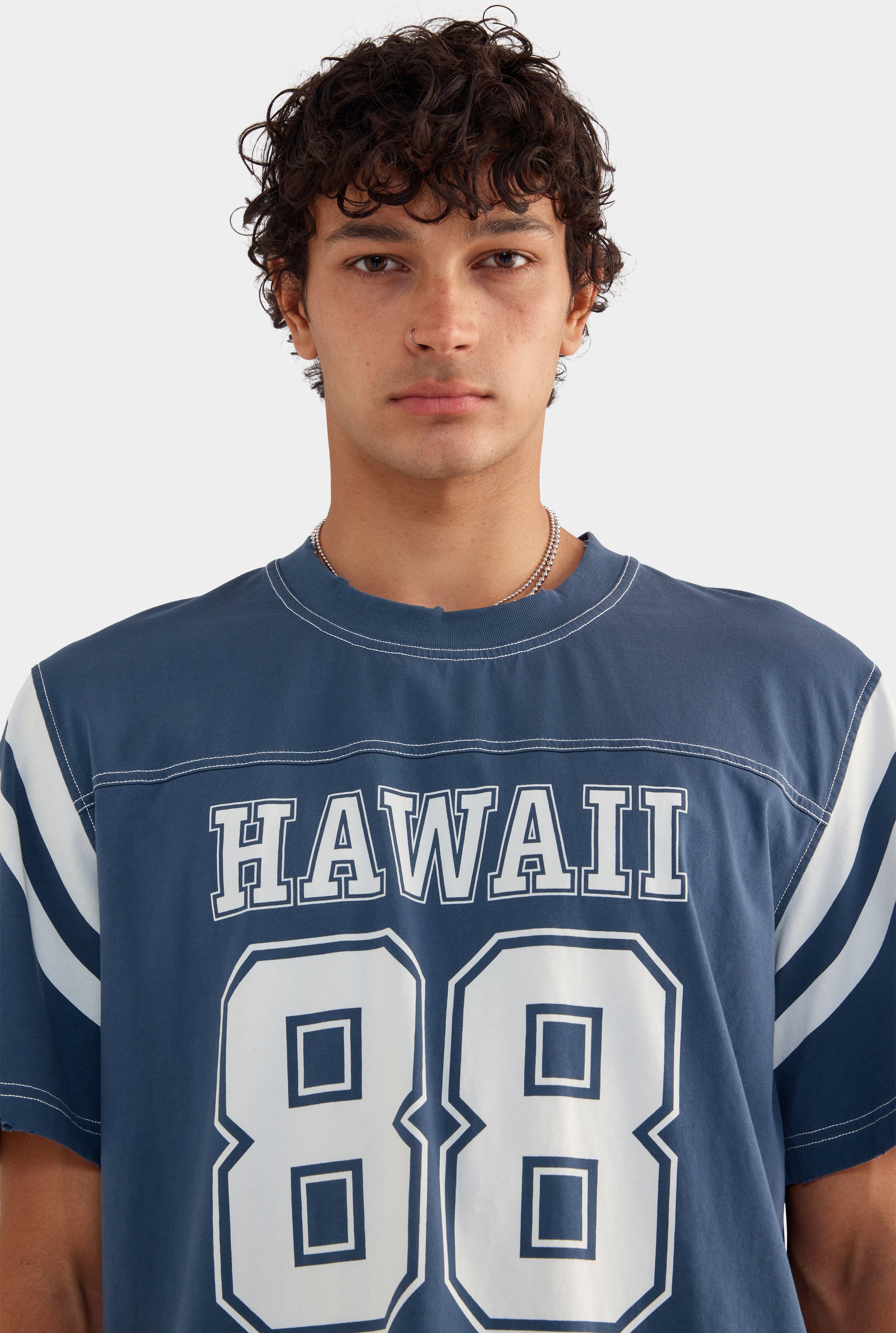 Panelled T-Shirt - Dark Slate Blue