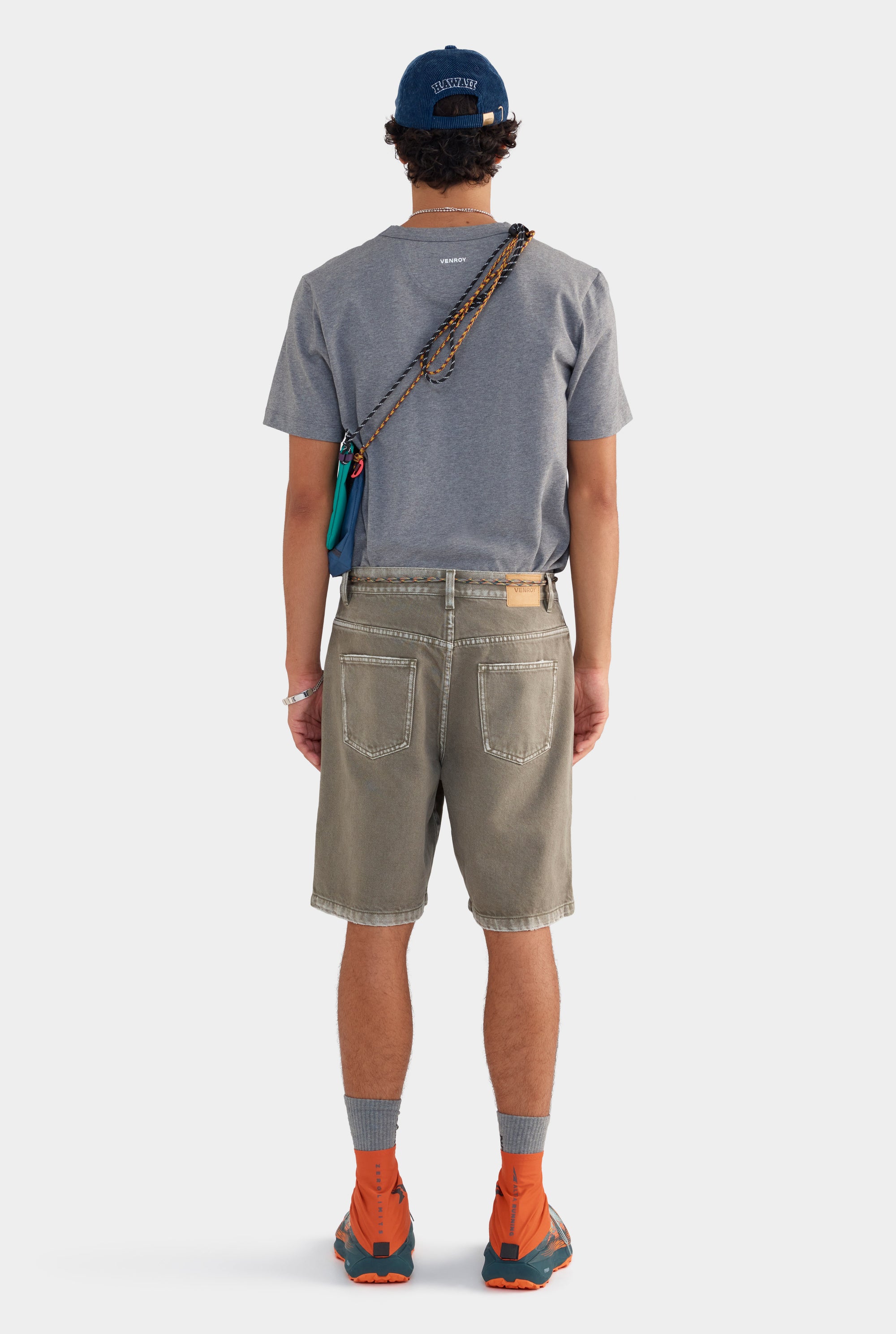 Pigment Dyed Denim Bermuda Shorts - Smokey Olive