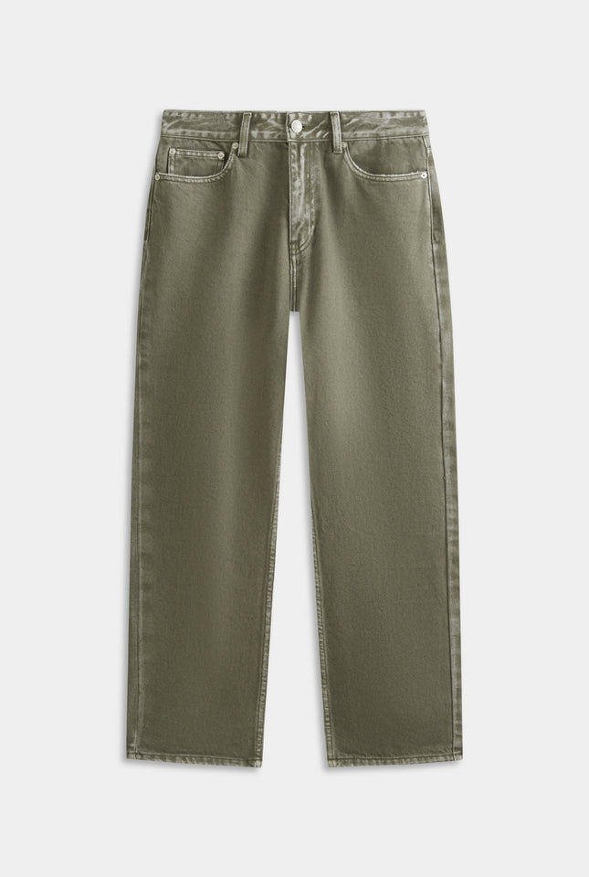 Pigment Dyed Denim Jean - Smokey Olive