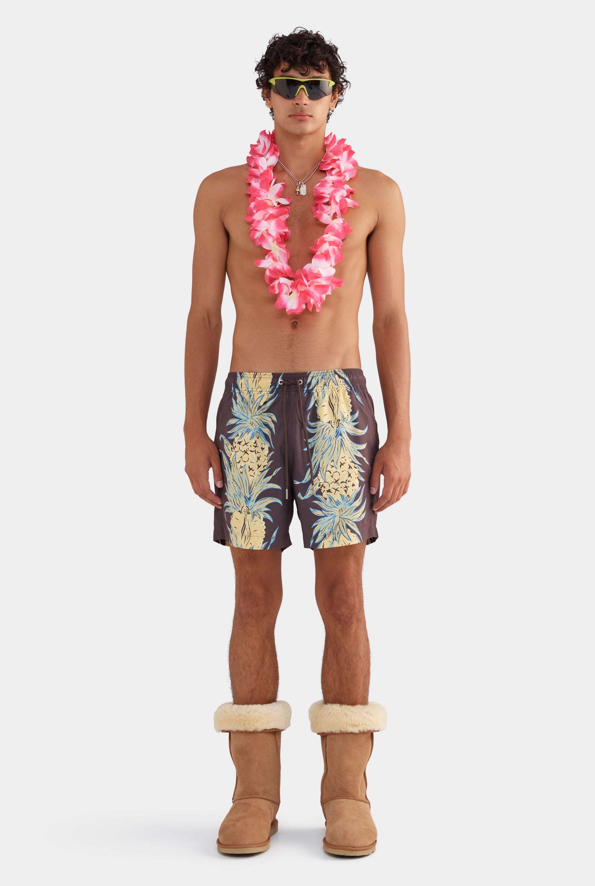 Printed Swim Short - Pineapple Print