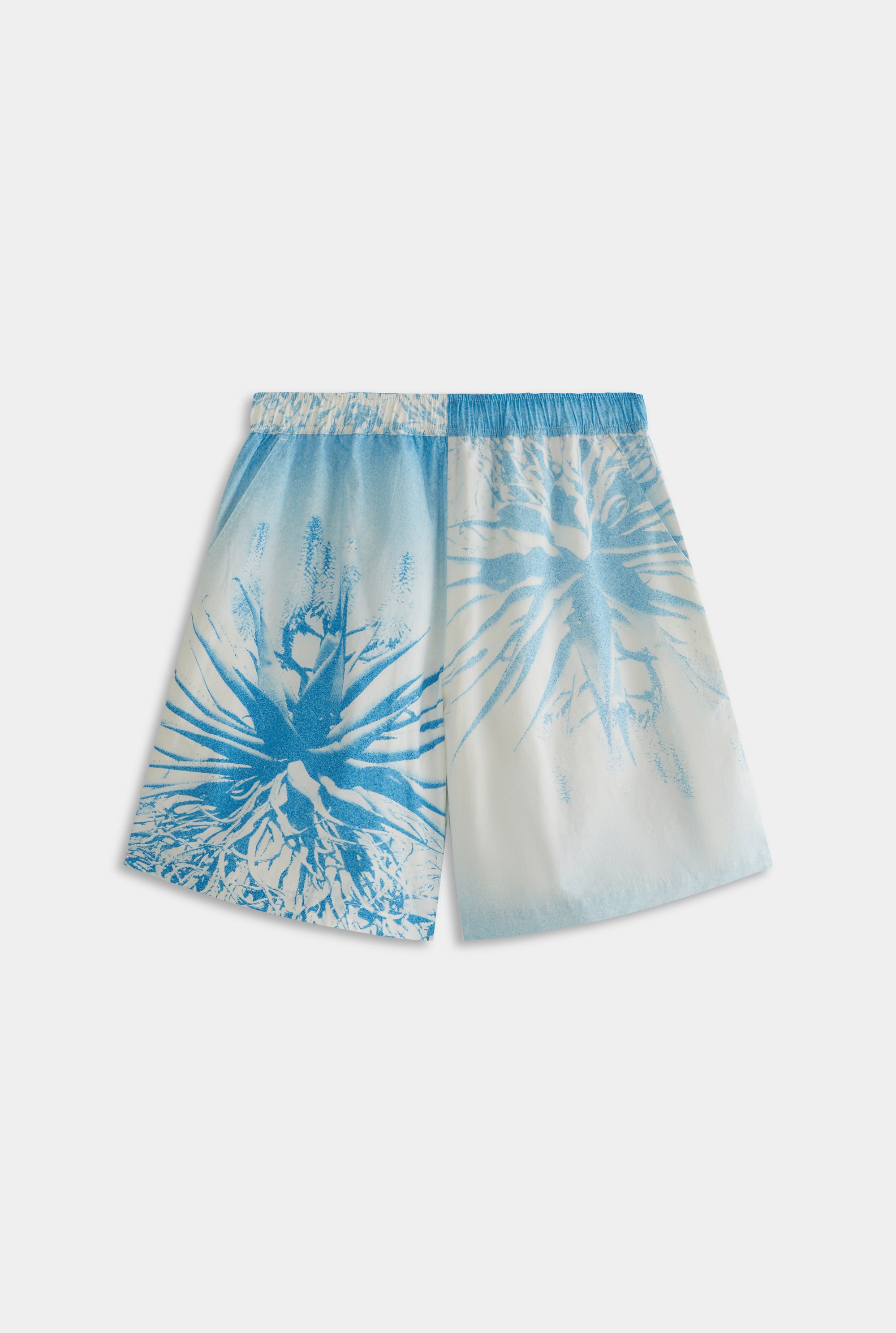 Relaxed Cotton Short - Cactus Print Negative
