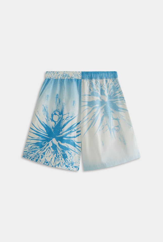 Relaxed Cotton Short - Cactus Print Negative
