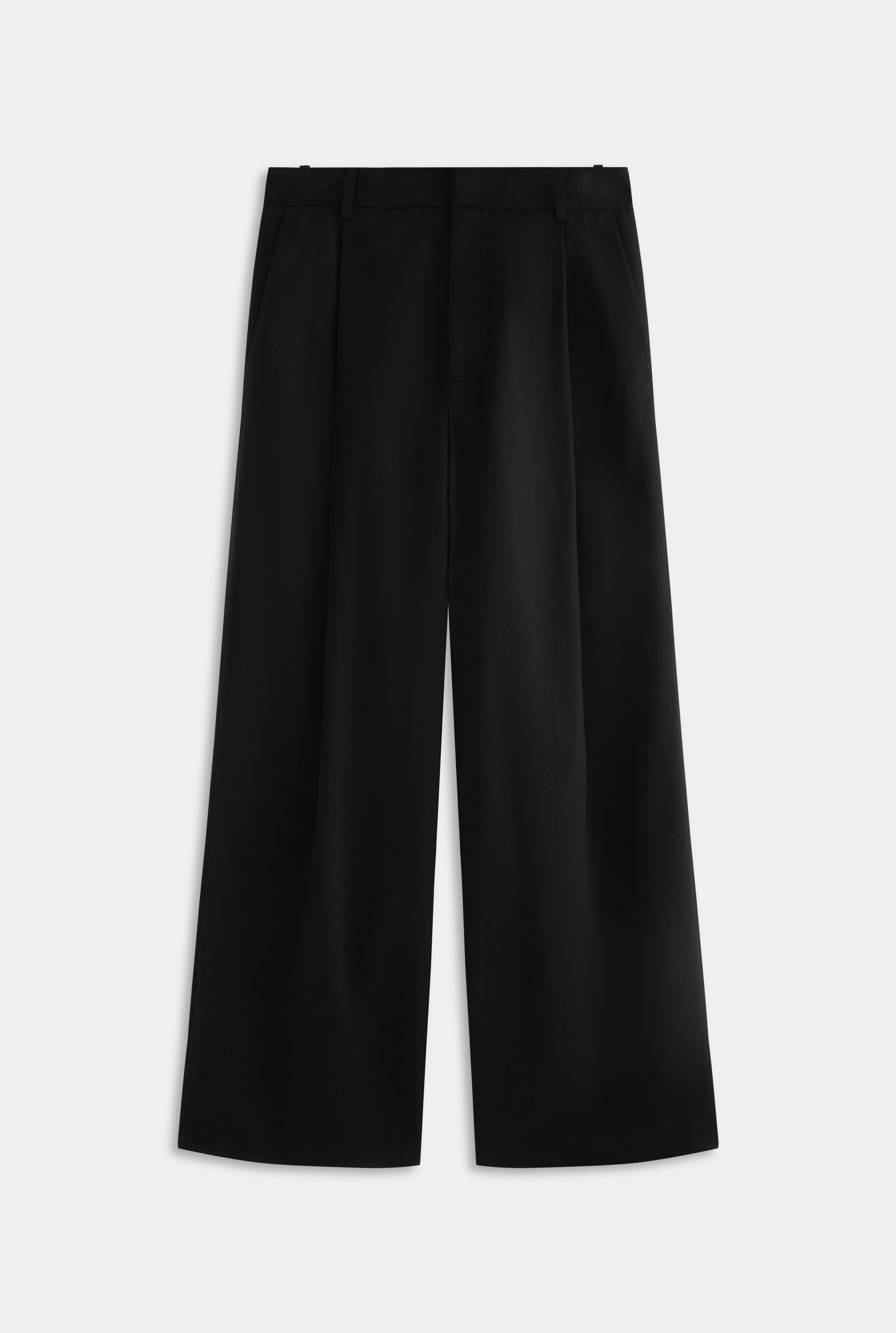 Relaxed Wool Suit Pant - Black