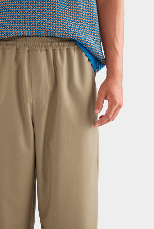 Relaxed Wool Pant - Pebble