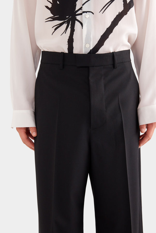 Relaxed Wool Suit Pant - Black