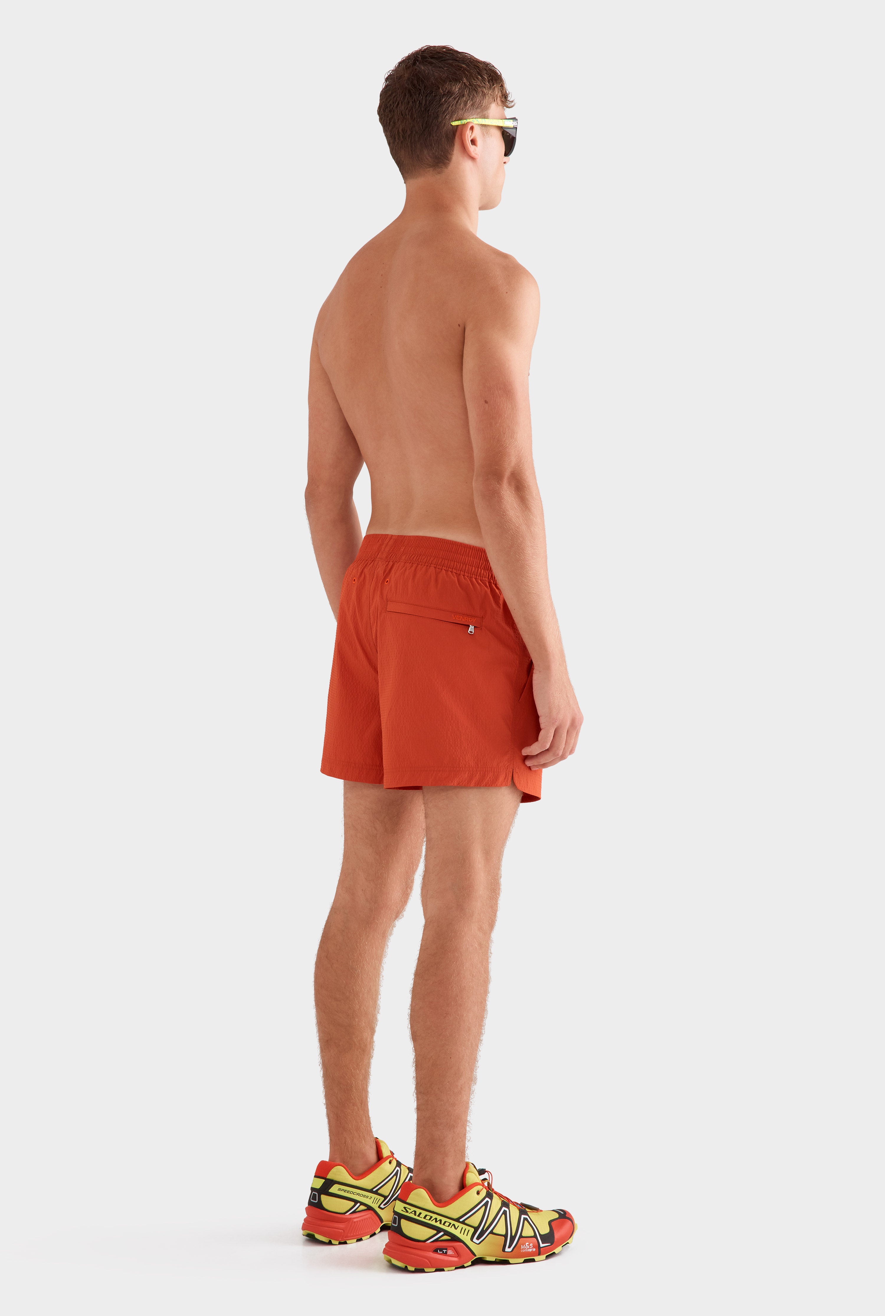 Panelled Pocket Swim Short -  Picante