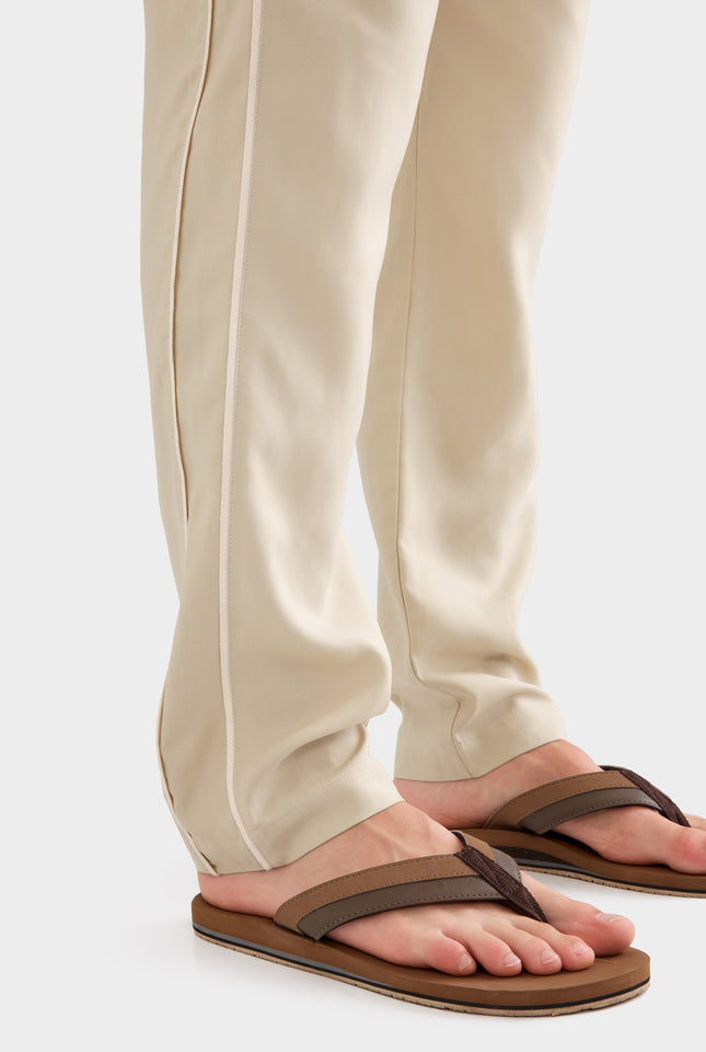 Tencel Lounge Chino -  Pistachio Shell/Natural Tape