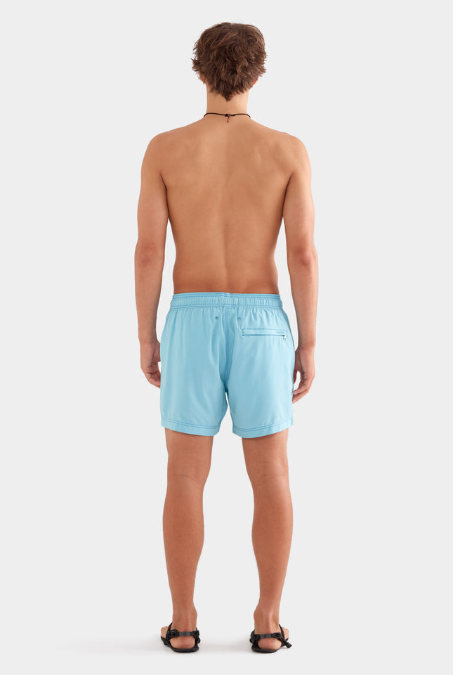 Solid Stretch Swim Short - Aqua Blue